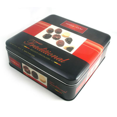 Belgium Chocolate Tin box made by Tinpak